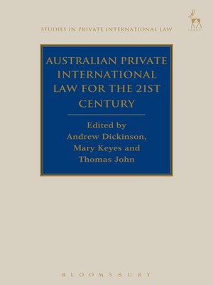 cover image of Australian Private International Law for the 21st Century